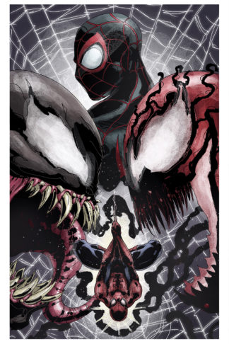 Spiderman Miles Morales Carnage & Venom Art Print | Andre de Almeida